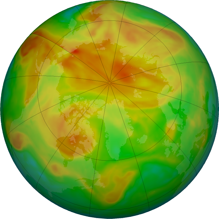 Arctic ozone map for 23 May 2019
